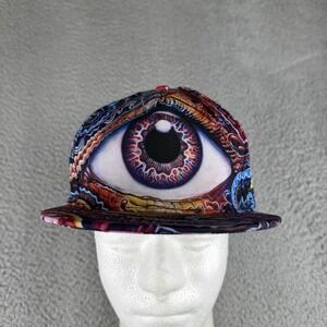 Grassroots California Randal Roberts Psychedelic Eyeball Snap Hemp Hat Large